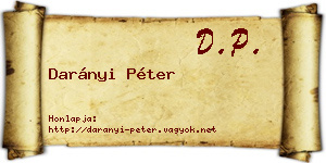 Darányi Péter névjegykártya