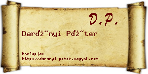 Darányi Péter névjegykártya